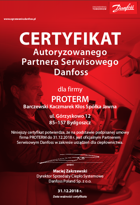 Proterm - Autoryzowany partner serwisowy Danfoss